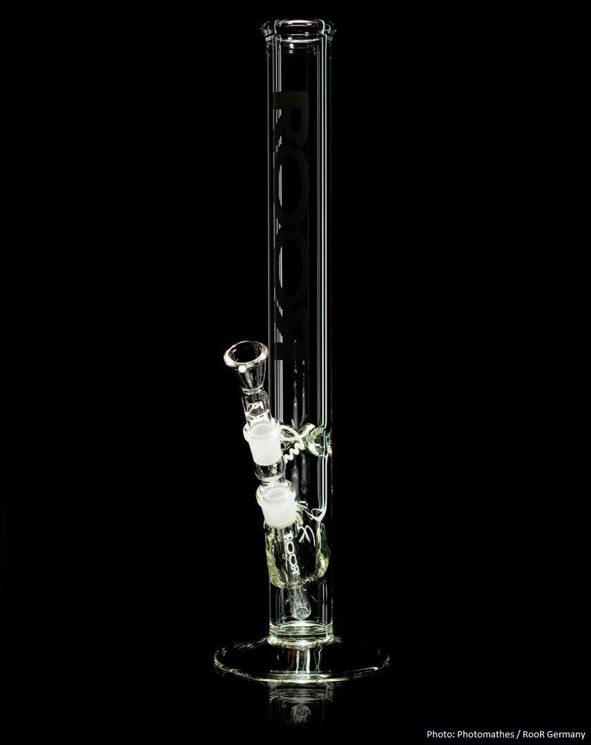 RooR Bong Schwarz 18.8er Schliff 5mm 45cm - THC Headshop
