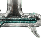 Zenit Bong 18.8er Schliff "Custom Inlinebong/Querrohr Teal" 3.5mm 39cm - THC Headshop