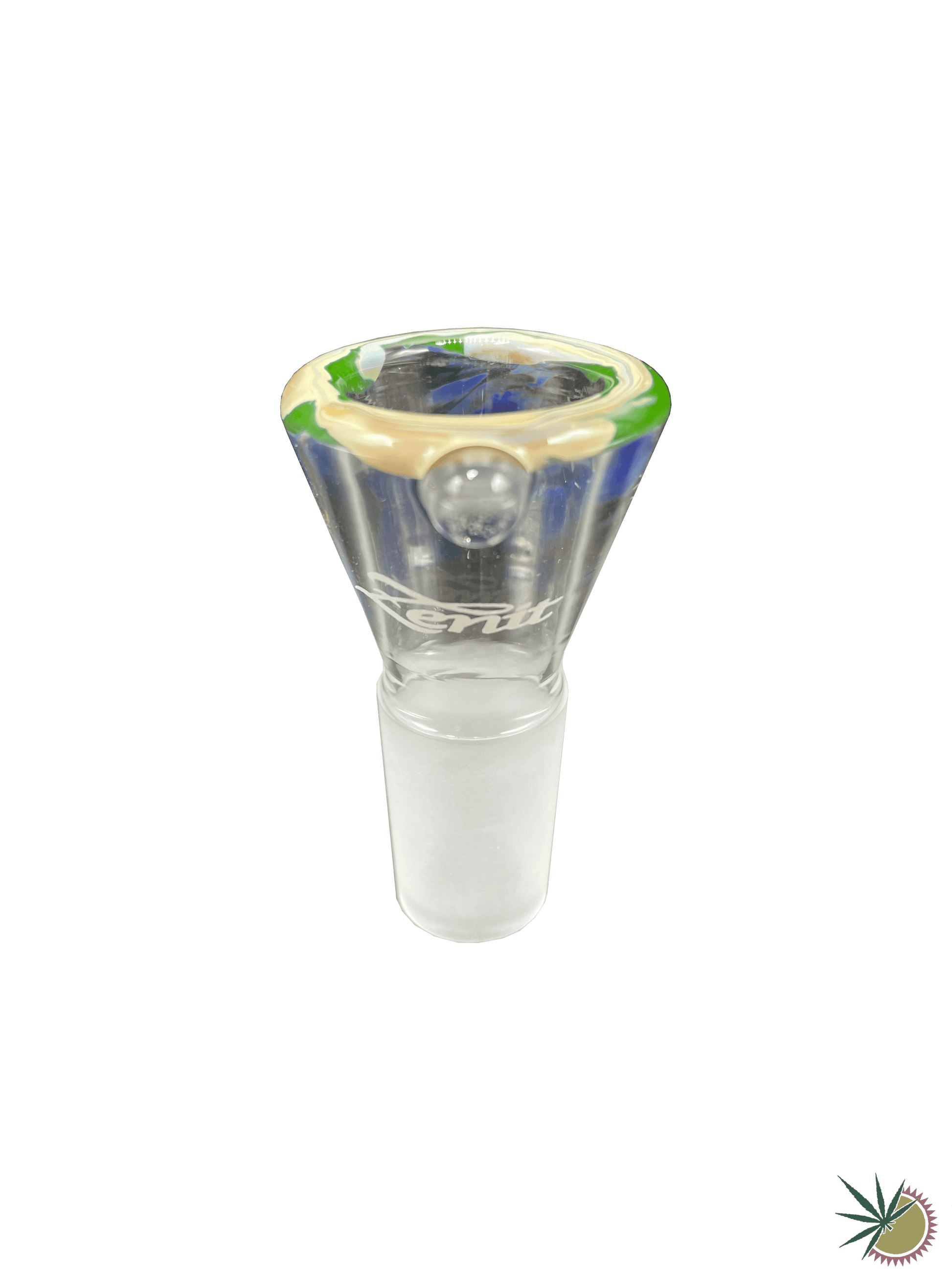 Zenit Bongkopf "Beige/Grüner Farbrand" 18.8er Schliff Turbo - THC Headshop